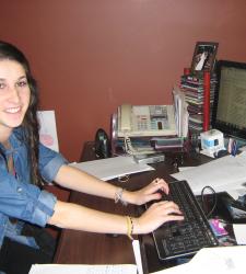 Lara working at Sheldon Wisener’s Law Office as a Paralegal